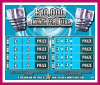 &pound;10,000 a Month for a Year Online Scratchcard